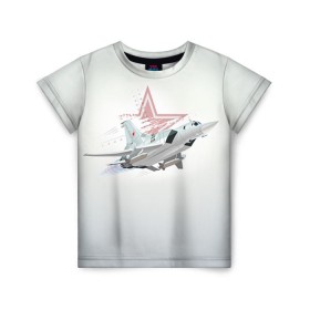 Детская футболка 3D с принтом Ту-22 в Белгороде, 100% гипоаллергенный полиэфир | прямой крой, круглый вырез горловины, длина до линии бедер, чуть спущенное плечо, ткань немного тянется | Тематика изображения на принте: авиация