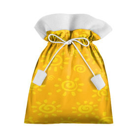 Подарочный 3D мешок с принтом Солнышко в Белгороде, 100% полиэстер | Размер: 29*39 см | Тематика изображения на принте: желтый | паттерн | солнце | яркий