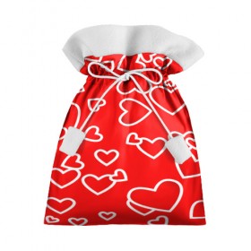 Подарочный 3D мешок с принтом Сердечки в Белгороде, 100% полиэстер | Размер: 29*39 см | красный | паттерн | сердечки