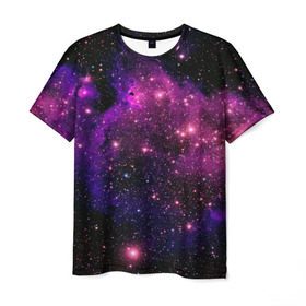 Мужская футболка 3D с принтом Вселенная в Белгороде, 100% полиэфир | прямой крой, круглый вырез горловины, длина до линии бедер | space | star | вселенная | звезды | космический | космос | планеты | пространство