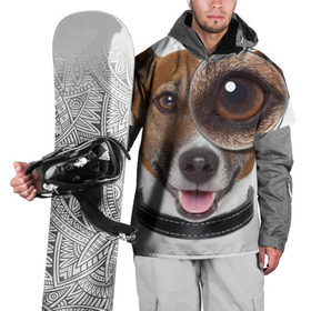 Накидка на куртку 3D с принтом Джек рассел с лупой в Белгороде, 100% полиэстер |  | волкодав | дворняжка | джек | джек рассел | домашние животные | любимец | мопс | овчарка | пес | песик | питомец | рассел | сенбернар | собака | собачка