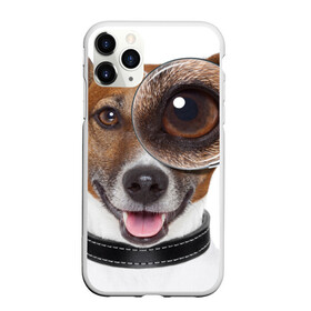 Чехол для iPhone 11 Pro матовый с принтом Джек рассел с лупой в Белгороде, Силикон |  | волкодав | дворняжка | джек | джек рассел | домашние животные | любимец | мопс | овчарка | пес | песик | питомец | рассел | сенбернар | собака | собачка