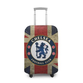 Чехол для чемодана 3D с принтом Chelsea №1! в Белгороде, 86% полиэфир, 14% спандекс | двустороннее нанесение принта, прорези для ручек и колес | британский флаг | челси | эмблема