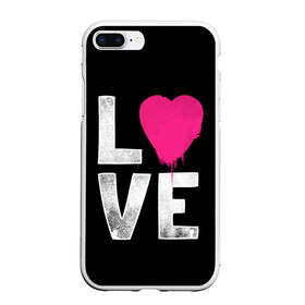Чехол для iPhone 7Plus/8 Plus матовый с принтом Love в Белгороде, Силикон | Область печати: задняя сторона чехла, без боковых панелей | amour | faith | happy | heart | hope | love | амур | вера | любовь | надежда | сердце | счастье