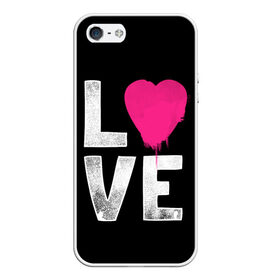 Чехол для iPhone 5/5S матовый с принтом Love в Белгороде, Силикон | Область печати: задняя сторона чехла, без боковых панелей | Тематика изображения на принте: amour | faith | happy | heart | hope | love | амур | вера | любовь | надежда | сердце | счастье