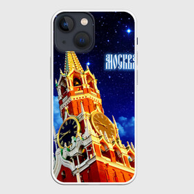 Чехол для iPhone 13 mini с принтом Москва в Белгороде,  |  | Тематика изображения на принте: кремль | небо | ночь