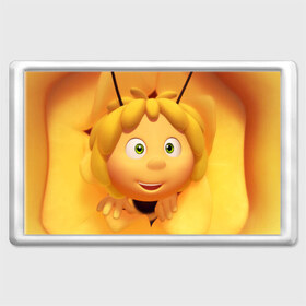 Магнит 45*70 с принтом Пчелка Майя в Белгороде, Пластик | Размер: 78*52 мм; Размер печати: 70*45 | Тематика изображения на принте: пчелка майя