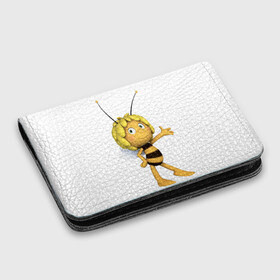 Картхолдер с принтом с принтом Пчелка Майя в Белгороде, натуральная матовая кожа | размер 7,3 х 10 см; кардхолдер имеет 4 кармана для карт; | пчелка майя