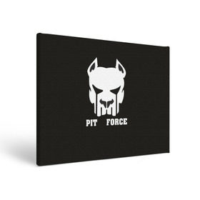 Холст прямоугольный с принтом Pit Force в Белгороде, 100% ПВХ |  | Тематика изображения на принте: pit force | белый | боец | друг человека | животные | питбуль | порода | собака | цвет | чёрный