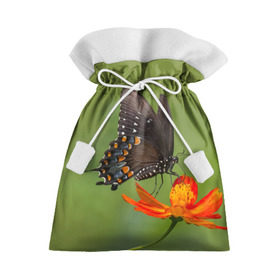 Подарочный 3D мешок с принтом Бабочка 4 в Белгороде, 100% полиэстер | Размер: 29*39 см | Тематика изображения на принте: бабочка | цветок