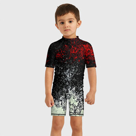 Детский купальный костюм 3D с принтом Взрыв красок в Белгороде, Полиэстер 85%, Спандекс 15% | застежка на молнии на спине | брызги | разноцветный | яркий