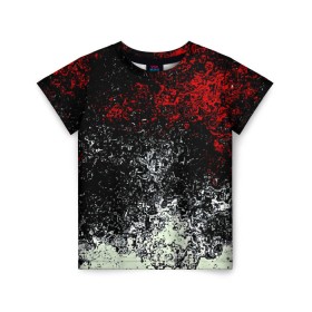Детская футболка 3D с принтом Взрыв красок в Белгороде, 100% гипоаллергенный полиэфир | прямой крой, круглый вырез горловины, длина до линии бедер, чуть спущенное плечо, ткань немного тянется | брызги | разноцветный | яркий