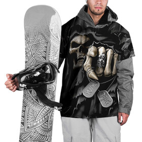 Накидка на куртку 3D с принтом Скелетон в Белгороде, 100% полиэстер |  | 