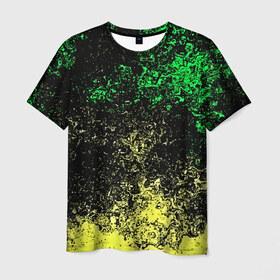 Мужская футболка 3D с принтом Spray paint в Белгороде, 100% полиэфир | прямой крой, круглый вырез горловины, длина до линии бедер | брызги | пятна | разноцветный | яркий