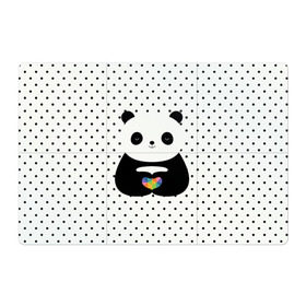 Магнитный плакат 3Х2 с принтом Любовь панды в Белгороде, Полимерный материал с магнитным слоем | 6 деталей размером 9*9 см | Тематика изображения на принте: animal | bear | beast | forest | heart | love | nature | panda | животное | зверь | лес | любовь | медведь | панда | природа | сердце | страсть