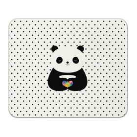 Коврик прямоугольный с принтом Любовь панды в Белгороде, натуральный каучук | размер 230 х 185 мм; запечатка лицевой стороны | animal | bear | beast | forest | heart | love | nature | panda | животное | зверь | лес | любовь | медведь | панда | природа | сердце | страсть