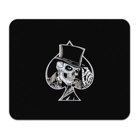 Коврик прямоугольный с принтом Скелетон в Белгороде, натуральный каучук | размер 230 х 185 мм; запечатка лицевой стороны | background | black | card | cylinder | death | game | hat | skeleton | skull | spades | suit | игра | карты | масть | пики | скелет | фон | цилиндр | череп | черный | шляпа
