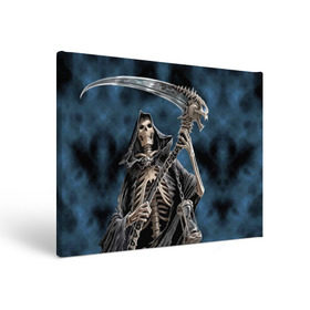 Холст прямоугольный с принтом Скелетон в Белгороде, 100% ПВХ |  | Тематика изображения на принте: death | skeleton | skull | капюшон | коса | скелет | череп
