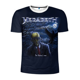 Мужская футболка 3D спортивная с принтом Megadeth. The Blackest Crow в Белгороде, 100% полиэстер с улучшенными характеристиками | приталенный силуэт, круглая горловина, широкие плечи, сужается к линии бедра | dave | megadeth | metal | mustaine | rattlehead | rock | thrash | vic | дейв | мастейн | мегадет | метал | рок | треш