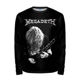 Мужской лонгслив 3D с принтом Dave Mustaine в Белгороде, 100% полиэстер | длинные рукава, круглый вырез горловины, полуприлегающий силуэт | Тематика изображения на принте: dave | megadeth | metal | mustaine | rattlehead | rock | thrash | vic | дейв | мастейн | мегадет | метал | рок | треш