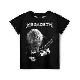 Детская футболка 3D с принтом Dave Mustaine в Белгороде, 100% гипоаллергенный полиэфир | прямой крой, круглый вырез горловины, длина до линии бедер, чуть спущенное плечо, ткань немного тянется | dave | megadeth | metal | mustaine | rattlehead | rock | thrash | vic | дейв | мастейн | мегадет | метал | рок | треш