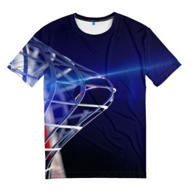 Мужская футболка 3D с принтом Гол в Белгороде, 100% полиэфир | прямой крой, круглый вырез горловины, длина до линии бедер | nhl |  сетка | ворота | гол | нхл | шайба