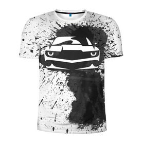 Мужская футболка 3D спортивная с принтом Chevrolet Camaro в Белгороде, 100% полиэстер с улучшенными характеристиками | приталенный силуэт, круглая горловина, широкие плечи, сужается к линии бедра | Тематика изображения на принте: camaro | chevrolet
