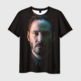 Мужская футболка 3D с принтом Киану Ривз Keanu Reeves в Белгороде, 100% полиэфир | прямой крой, круглый вырез горловины, длина до линии бедер | киану ривз keanu reeves