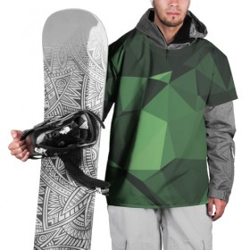Накидка на куртку 3D с принтом Абстракция в Белгороде, 100% полиэстер |  | геометрия | зелёный
