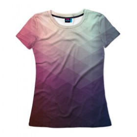 Женская футболка 3D с принтом Diamond в Белгороде, 100% полиэфир ( синтетическое хлопкоподобное полотно) | прямой крой, круглый вырез горловины, длина до линии бедер | 