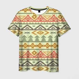 Мужская футболка 3D с принтом Африканские мотивы в Белгороде, 100% полиэфир | прямой крой, круглый вырез горловины, длина до линии бедер | народные | узор | этника | этнические