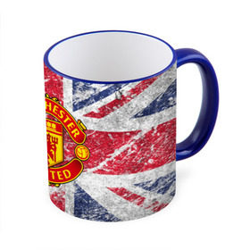 Кружка 3D с принтом British Manchester United в Белгороде, керамика | ёмкость 330 мл | british | manchester united | mu | игра | манчестер | манчестер юнайтед | мю | флаг британии | футбол | эмблема мю