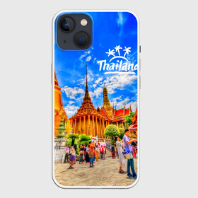 Чехол для iPhone 13 с принтом Таиланд в Белгороде,  |  | architecture | bangkok | clouds | landmark | people | sky | temple of the emerald buddha | thailand | tourism | архитектура | бангкок | достопримечательность | люди | небо | облака | таиланд | туризм | храм изумрудного будды