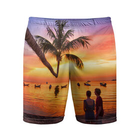 Мужские шорты 3D спортивные с принтом Таиланд в Белгороде,  |  | beach | clouds | love | palm tree | people | sea | sky | sunset | thailand | tourism | закат | любовь | люди | море | небо | облака | пальма | пляж | таиланд | туризм
