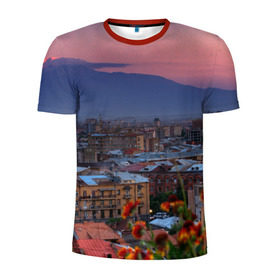 Мужская футболка 3D спортивная с принтом Армения в Белгороде, 100% полиэстер с улучшенными характеристиками | приталенный силуэт, круглая горловина, широкие плечи, сужается к линии бедра | айастан | армения | город | горы | дома | ереван | закат | пейзаж | ромашки | столица | страна | флора | хайастан | цветы | эривань