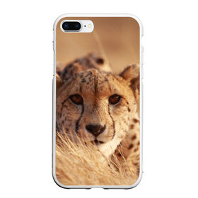 Чехол для iPhone 7Plus/8 Plus матовый с принтом Гепард в Белгороде, Силикон | Область печати: задняя сторона чехла, без боковых панелей | амурский | гепард | животные | зверь | киса | кот | котенок | кошка | лев | леопард | пума | рысь | серый | тигр | тигренок | хищник