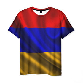 Мужская футболка 3D с принтом Флаг Армения в Белгороде, 100% полиэфир | прямой крой, круглый вырез горловины, длина до линии бедер | айастан | армения | босеан | вымпел | ереван | знак | знамя | кумач | орифламма | пойс | полотнище | символ | стяг | флаг | флюгарка | хайастан | штандарт
