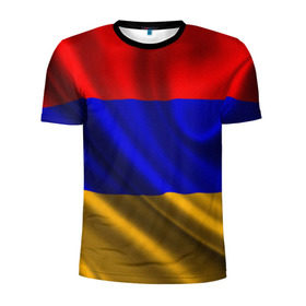 Мужская футболка 3D спортивная с принтом Флаг Армения в Белгороде, 100% полиэстер с улучшенными характеристиками | приталенный силуэт, круглая горловина, широкие плечи, сужается к линии бедра | айастан | армения | босеан | вымпел | ереван | знак | знамя | кумач | орифламма | пойс | полотнище | символ | стяг | флаг | флюгарка | хайастан | штандарт