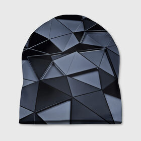 Шапка 3D с принтом Abstract Gray в Белгороде, 100% полиэстер | универсальный размер, печать по всей поверхности изделия | абстракция | бумага | геометрия | грани | изгиб | линии | полигоны | полосы | постель | розовый | сочетания | текстура | треугольники