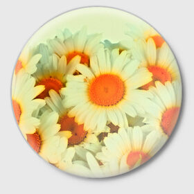 Значок с принтом Подсолнух в Белгороде,  металл | круглая форма, металлическая застежка в виде булавки | flower | лето | полевой цветок | цветочки | цветы