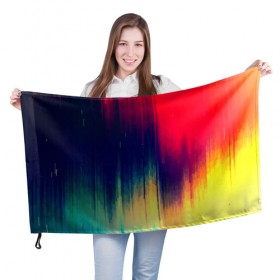 Флаг 3D с принтом stylize color в Белгороде, 100% полиэстер | плотность ткани — 95 г/м2, размер — 67 х 109 см. Принт наносится с одной стороны | 