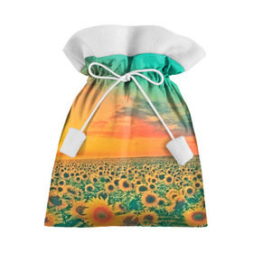 Подарочный 3D мешок с принтом Подсолнух в Белгороде, 100% полиэстер | Размер: 29*39 см | Тематика изображения на принте: flower | лето | поле | полевой цветок | природа | цветочки | цветы