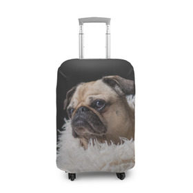Чехол для чемодана 3D с принтом Мопс в Белгороде, 86% полиэфир, 14% спандекс | двустороннее нанесение принта, прорези для ручек и колес | бульдог | мопс | мопсик | мопсы | пес | песик | песики | собака | собаки | собачка