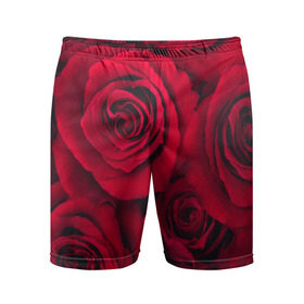 Мужские шорты 3D спортивные с принтом Красные розы в Белгороде,  |  | 8 марта | букет | весна | дары флоры | женщине | красные | лепестки | лето | любовь | отношения | подарок | розы | романтика | флора | цветок | цветы