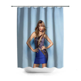 Штора 3D для ванной с принтом Taylor Swift в Белгороде, 100% полиэстер | плотность материала — 100 г/м2. Стандартный размер — 146 см х 180 см. По верхнему краю — пластиковые люверсы для креплений. В комплекте 10 пластиковых колец | swift | taylor | свифт | тейлор