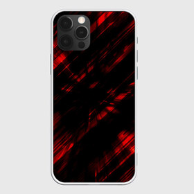 Чехол для iPhone 12 Pro Max с принтом broken lines в Белгороде, Силикон |  | абстракция | черно красный