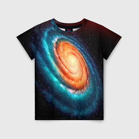 Детская футболка 3D с принтом Вселенная в Белгороде, 100% гипоаллергенный полиэфир | прямой крой, круглый вырез горловины, длина до линии бедер, чуть спущенное плечо, ткань немного тянется | space | star | галактика | звезды | космический | космос | созвездие