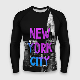 Мужской рашгард 3D с принтом Нью Йорк в Белгороде,  |  | america | capital | city | lights | new york | night | skyscrapers | tourism | usa | америка | город | ночь | нью йорк | огни | столица | сша | туризм