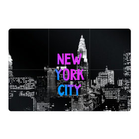 Магнитный плакат 3Х2 с принтом Нью-Йорк в Белгороде, Полимерный материал с магнитным слоем | 6 деталей размером 9*9 см | Тематика изображения на принте: america | capital | city | lights | new york | night | skyscrapers | tourism | usa | америка | город | ночь | нью йорк | огни | столица | сша | туризм