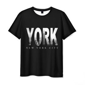 Мужская футболка 3D с принтом Нью-Йорк в Белгороде, 100% полиэфир | прямой крой, круглый вырез горловины, длина до линии бедер | Тематика изображения на принте: america | capital | city | lights | new york | night | skyscrapers | tourism | usa | америка | город | ночь | нью йорк | огни | столица | сша | туризм
